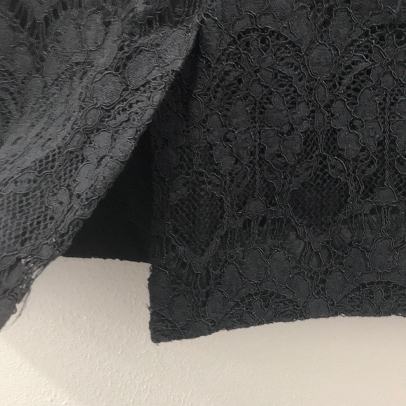 J Crew Black Lace Pencil Skirt Size 6 - Picture 5 of 11